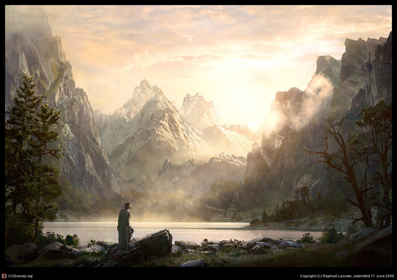 Person Standing by Lake