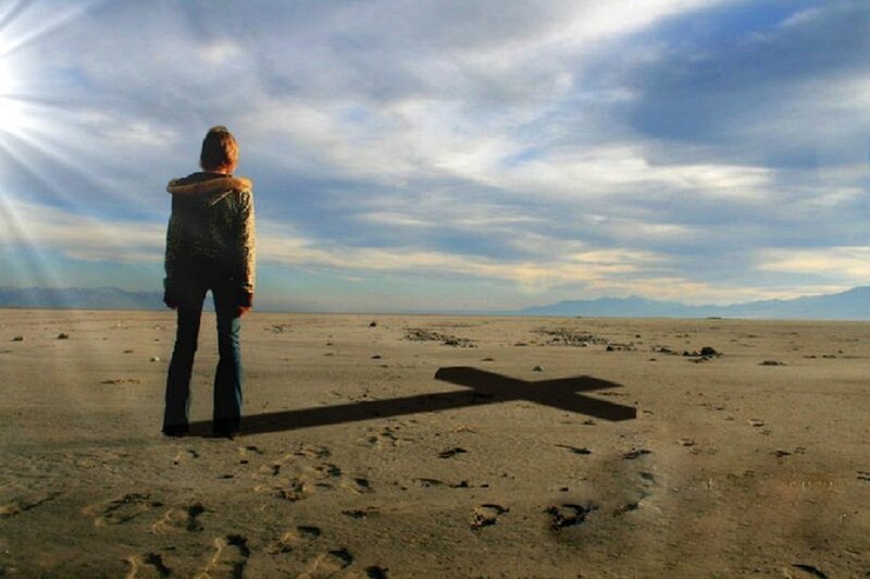 Person Standing in Desert