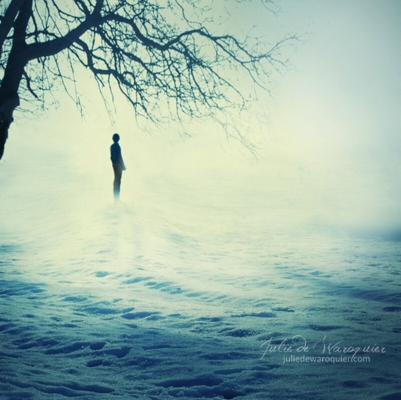 Person Standing in Fog