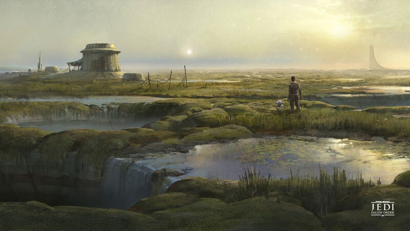 Person Standing in Marsh