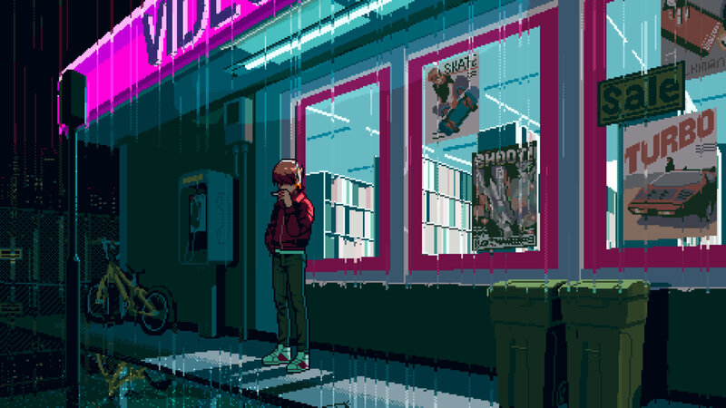 Person Standing in Rain — Pink