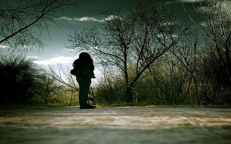 person standing on a path