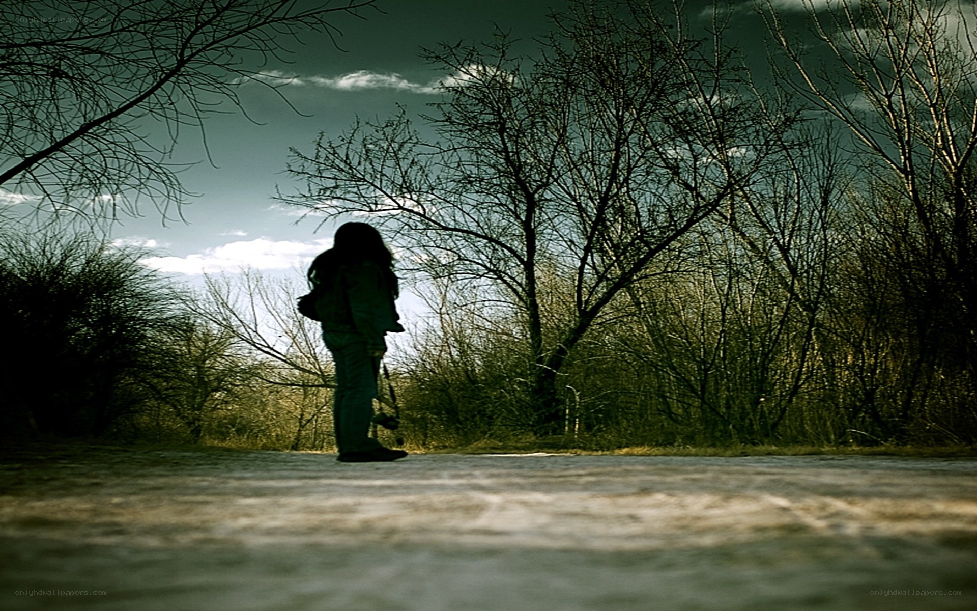 person standing on a path