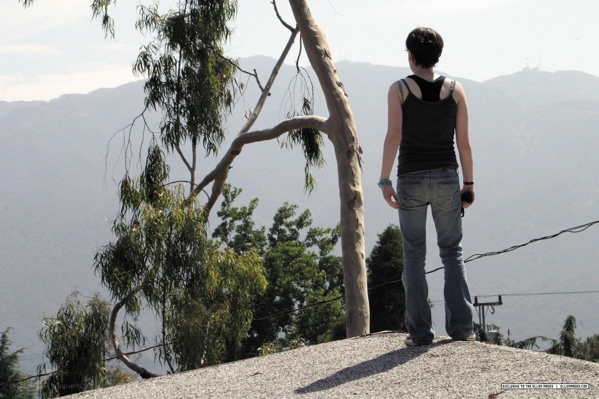 person standing on a rooftop