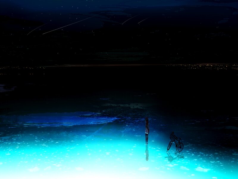 Person Standing on Beach — Blue, Serene