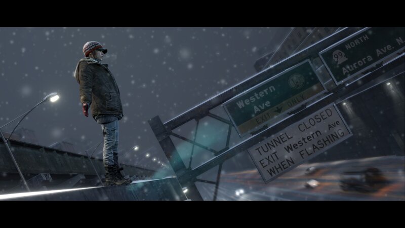 Person Standing on Bridge — Gray, Dreary, Somber