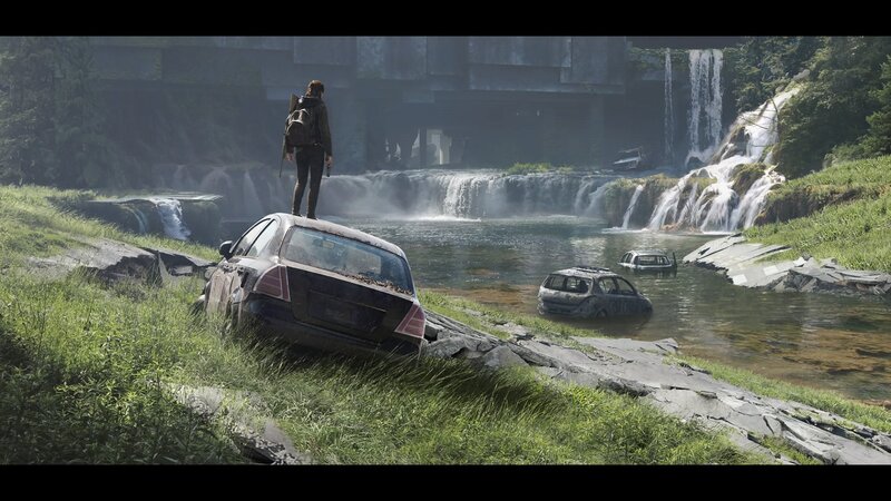 Person Standing on Car — Green, Post-apocalyptic
