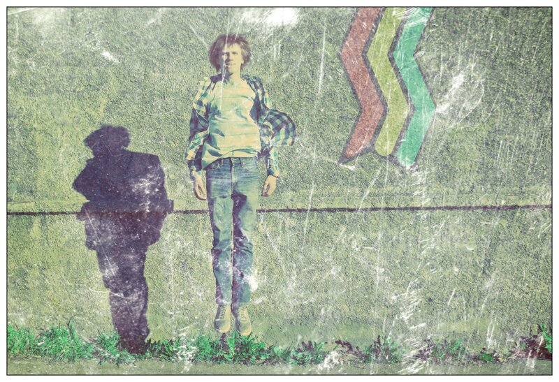 person standing on grass