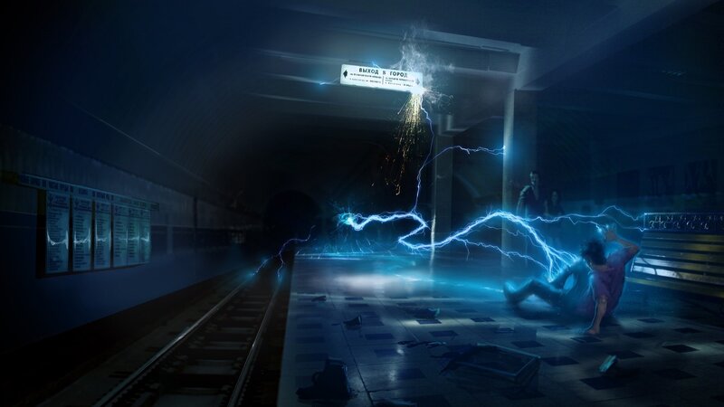 Person Struck by Lightning — Blue, Dramatic