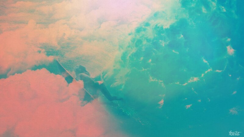 Person Surfing Underwater