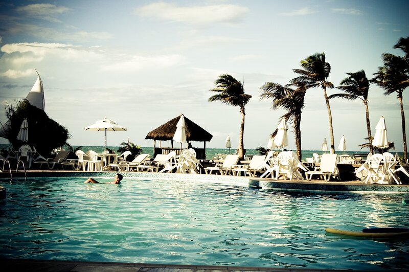 Person Swimming in Pool — Blue, Relaxed, Afternoon, Photograph
