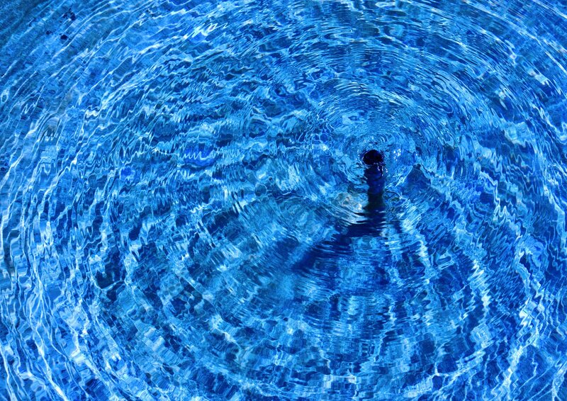 Person Swimming Underwater — Blue, Calm