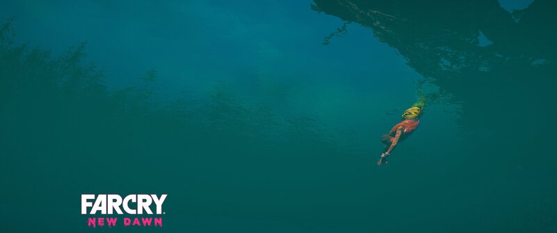 Person Swimming Underwater — Teal