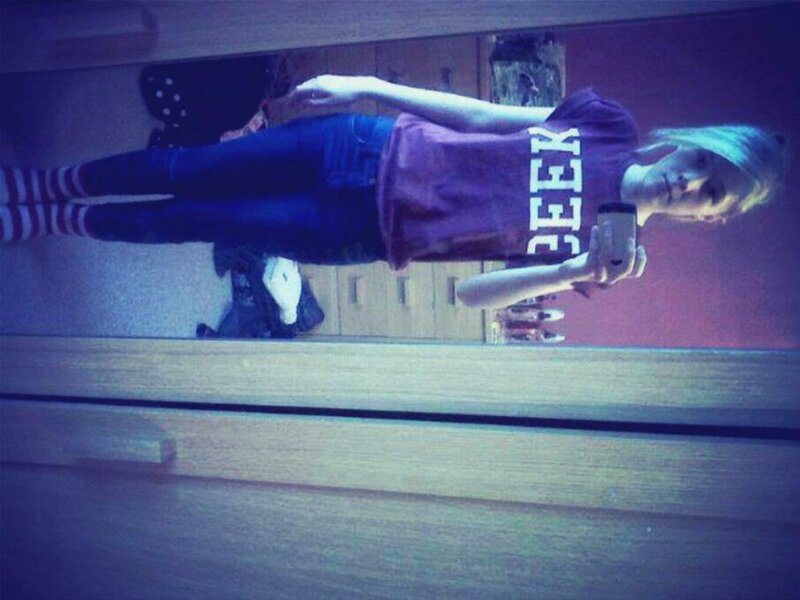 Person Taking Mirror Selfie — Purple
