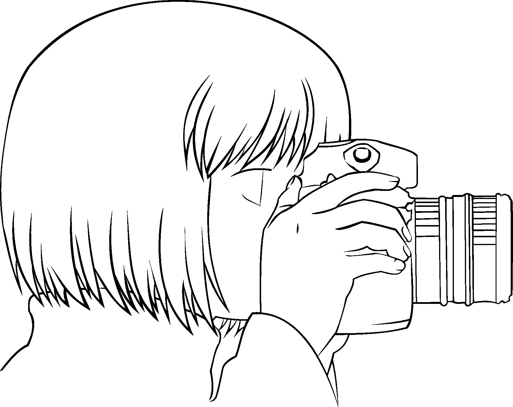 person taking photo with camera