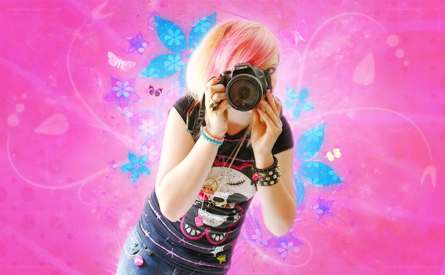 person taking photo with camera