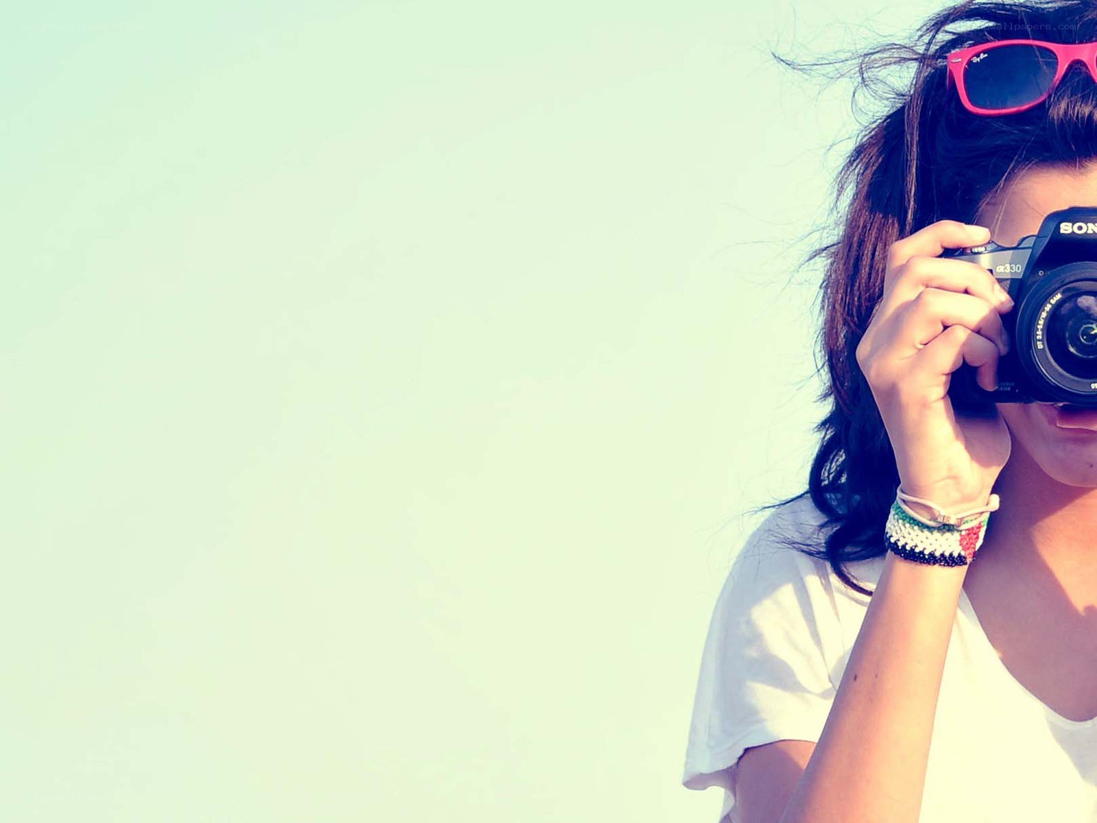 person taking photo with camera