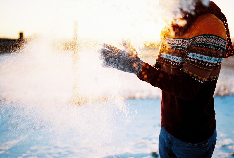 Person Throwing Snow