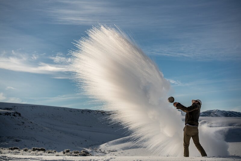 Person Throwing Water
