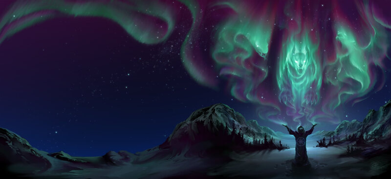 Person under Aurora