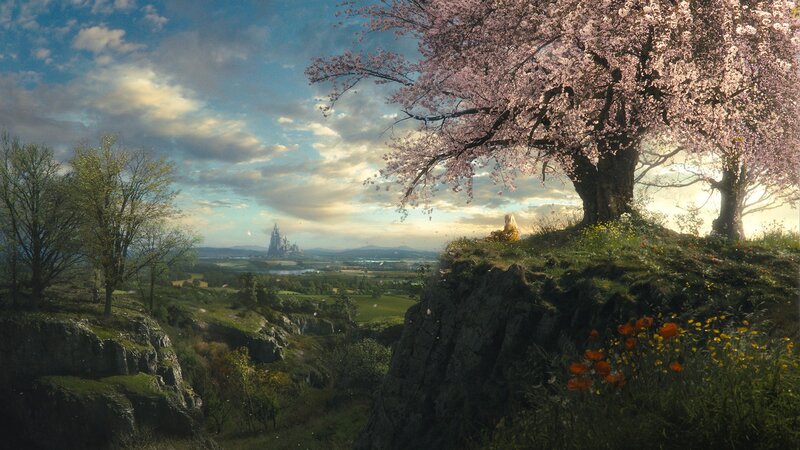 Person under Cherry Blossom — Pink, Serene, Spring