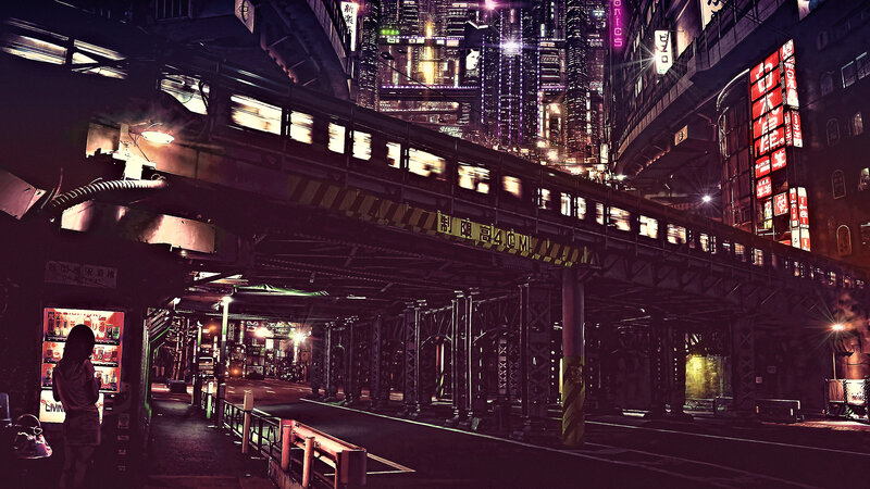 Person under Elevated Train
