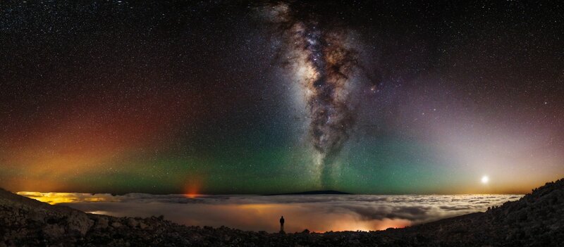 Person under Milky Way — Black
