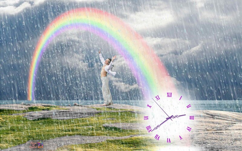 Person under Rainbow