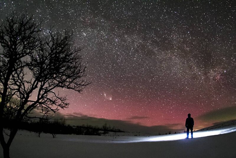 Person under Starry Sky — Black