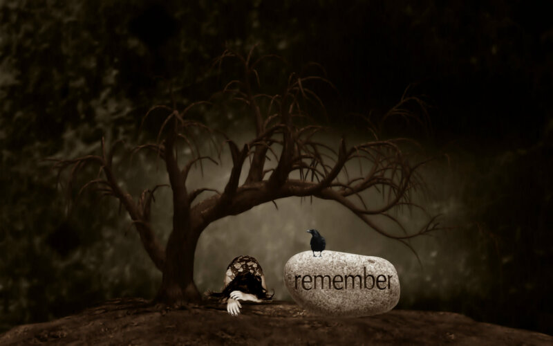 Person under Tree — Brown