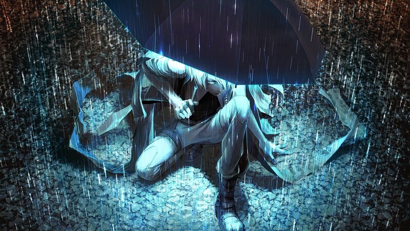 Person under Umbrella
