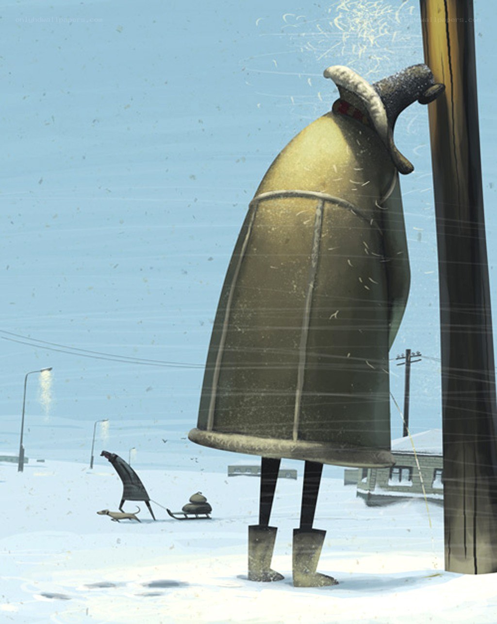 person urinating in snow