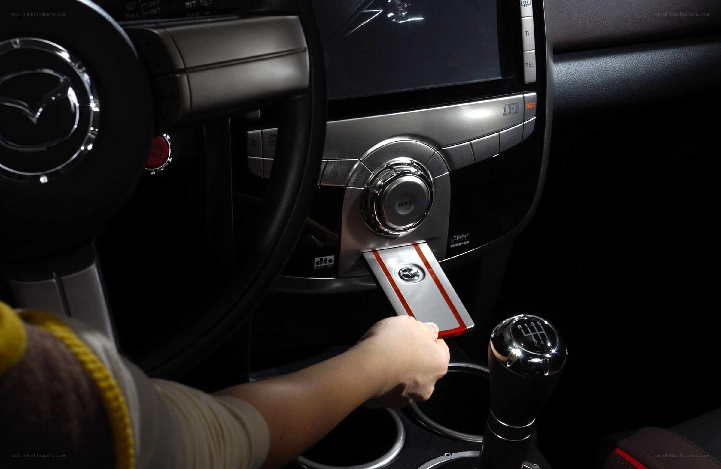 Person using car key fob