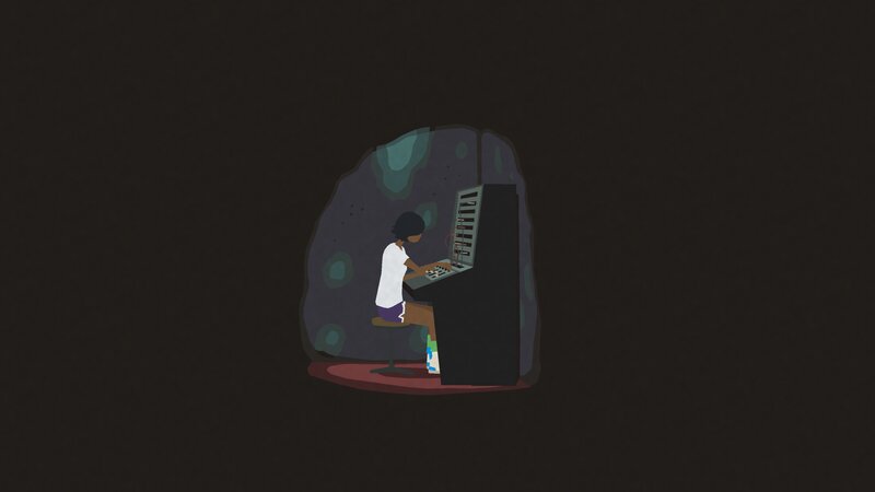 Person Using Computer — Black
