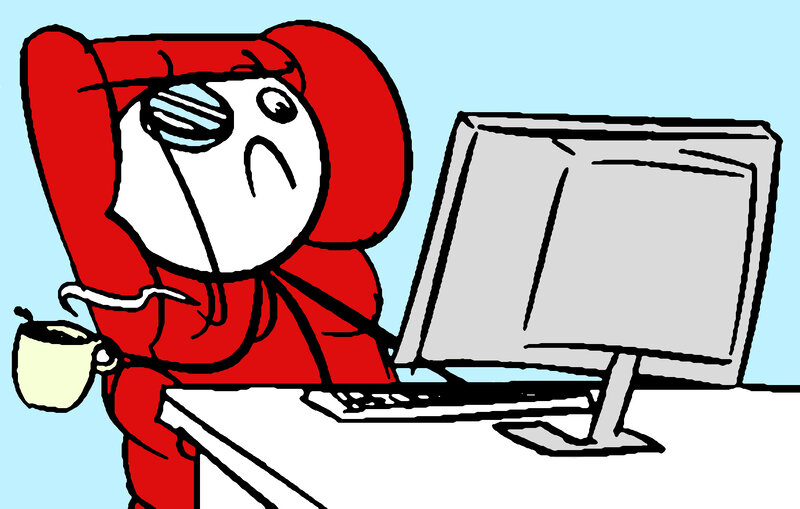 person using computer