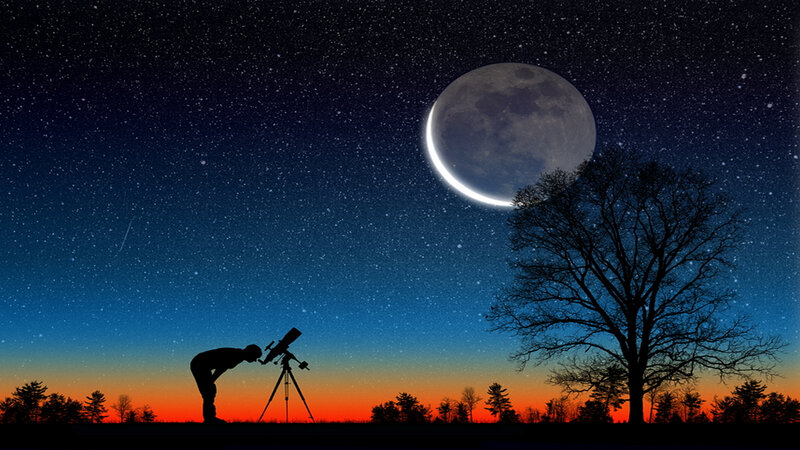 Person Using Telescope