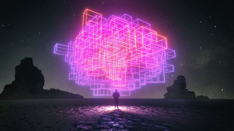 Person Viewing Neon Structure