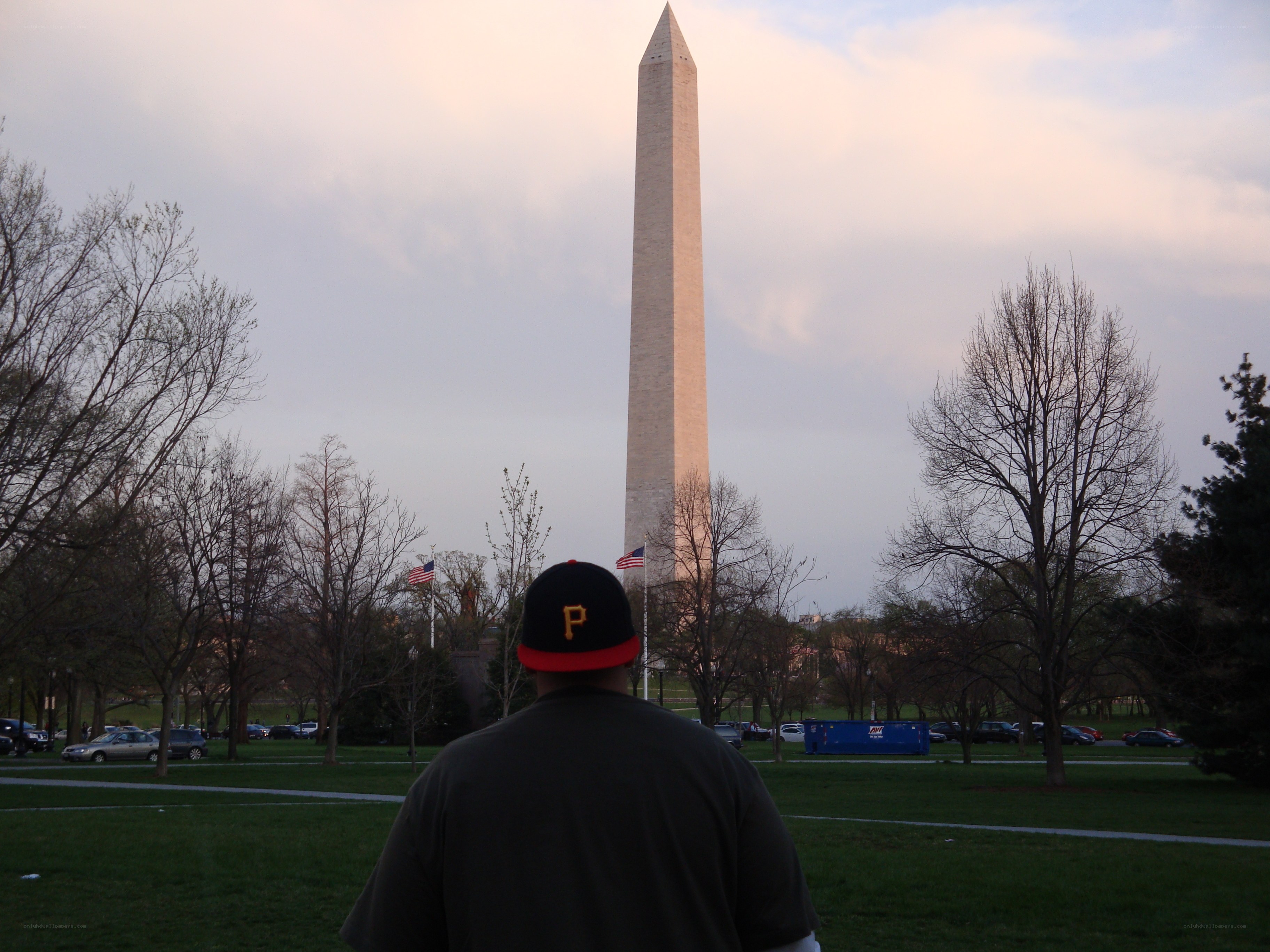 Person viewing Washington Monument