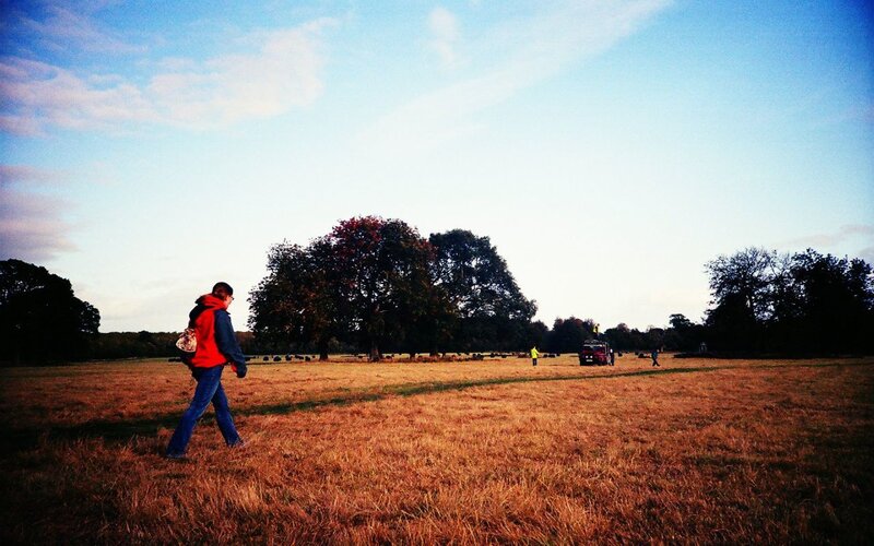Person Walking in Field