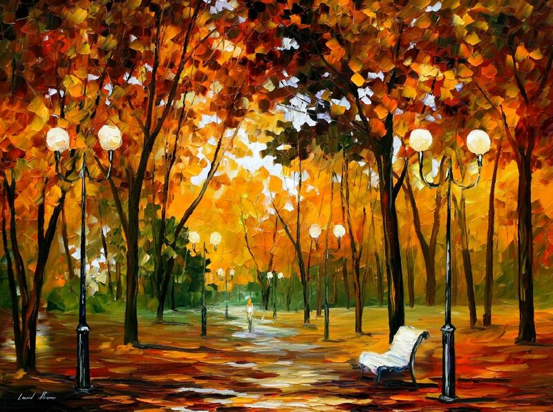 Person Walking in Park — Orange