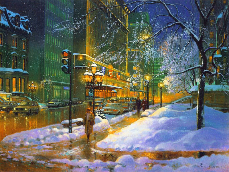Person Walking in Snow — White, Calm