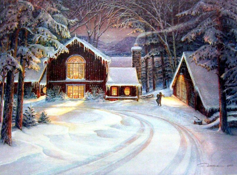 Person Walking in Snow — White, Peaceful