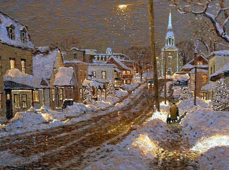 Person Walking in Snow — White, Serene, Night