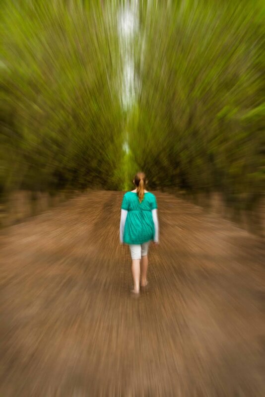 Person walking on a path