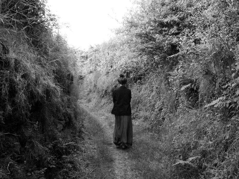 Person walking on a path