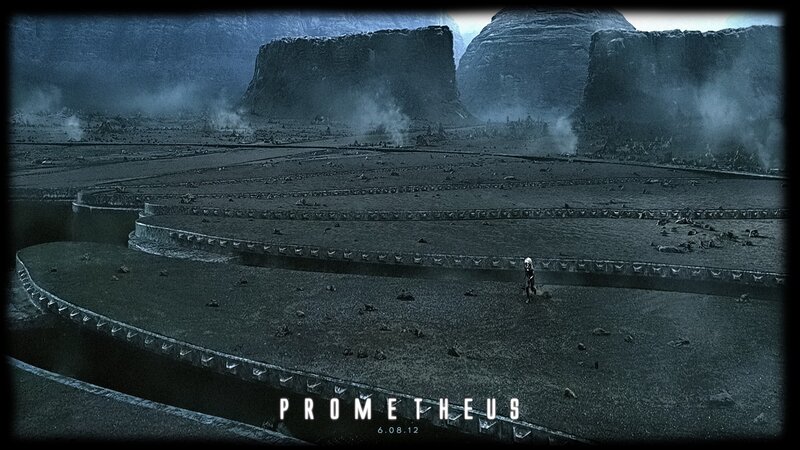 Person Walking on Alien Planet — Gray