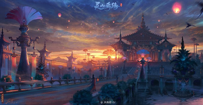 Person Walking on Bridge — Purple, Serene