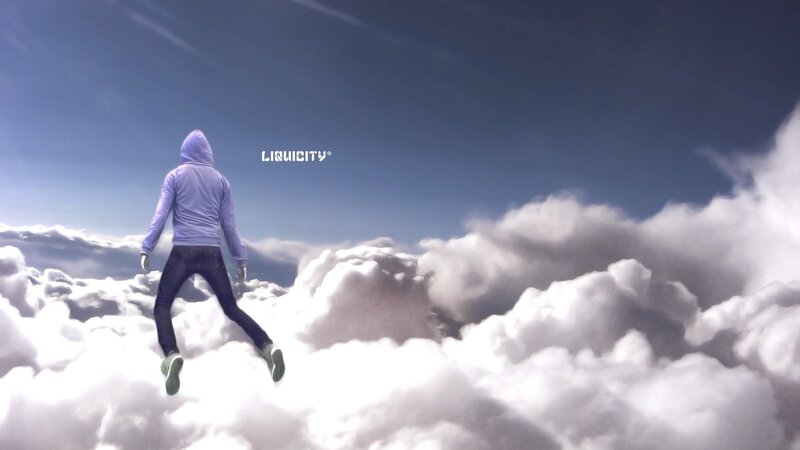 Person Walking on Clouds