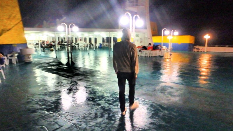 Person Walking on Deck