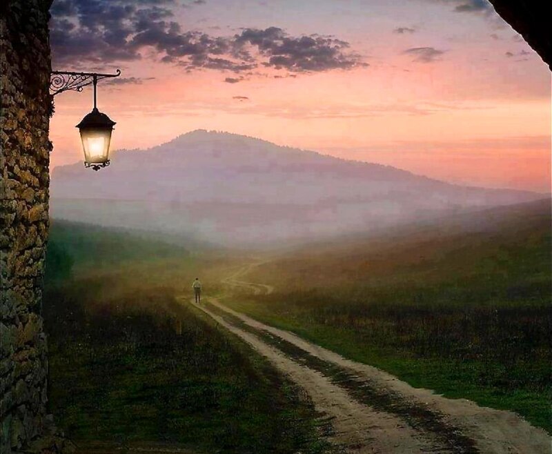 Person Walking on Dirt Road